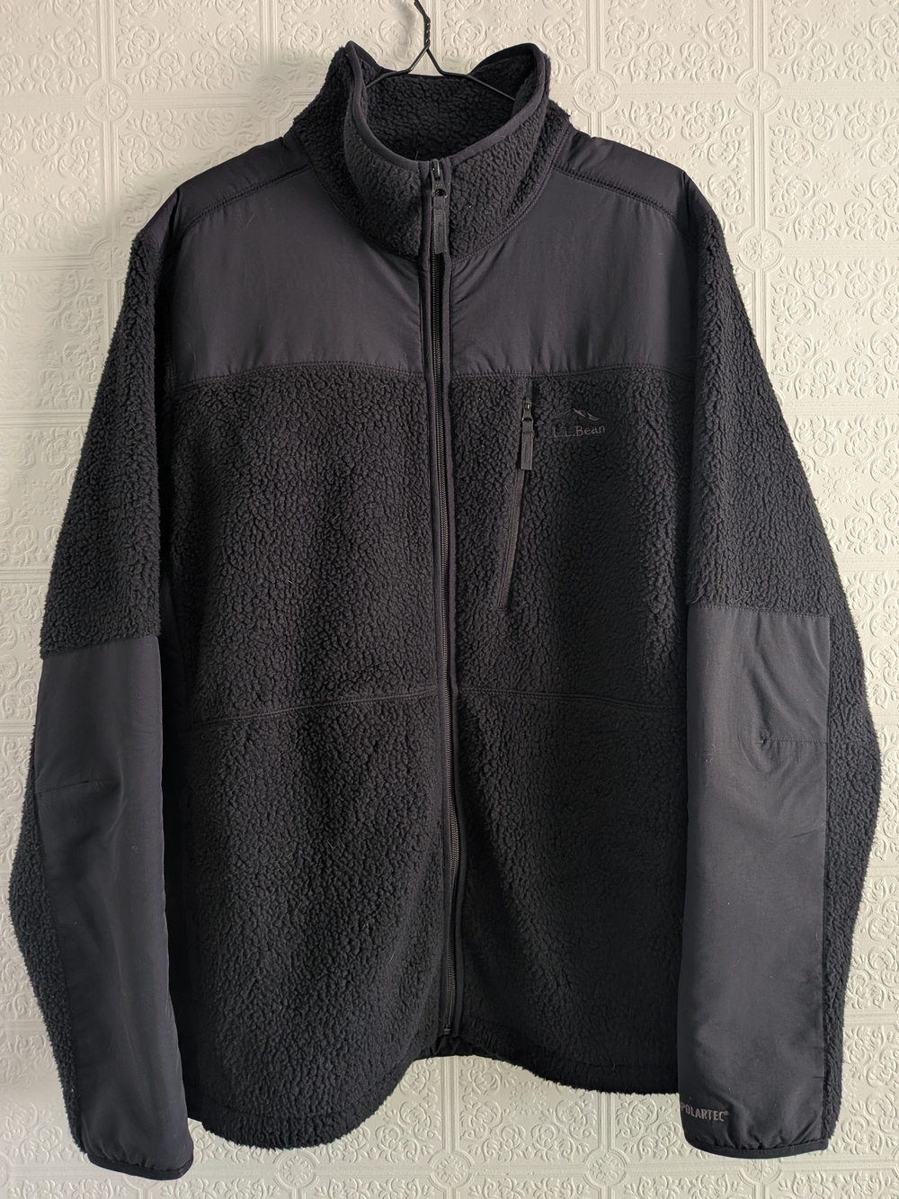 L.L. Bean Men’s Black Zip-Up Sherpa Fleece Sweater